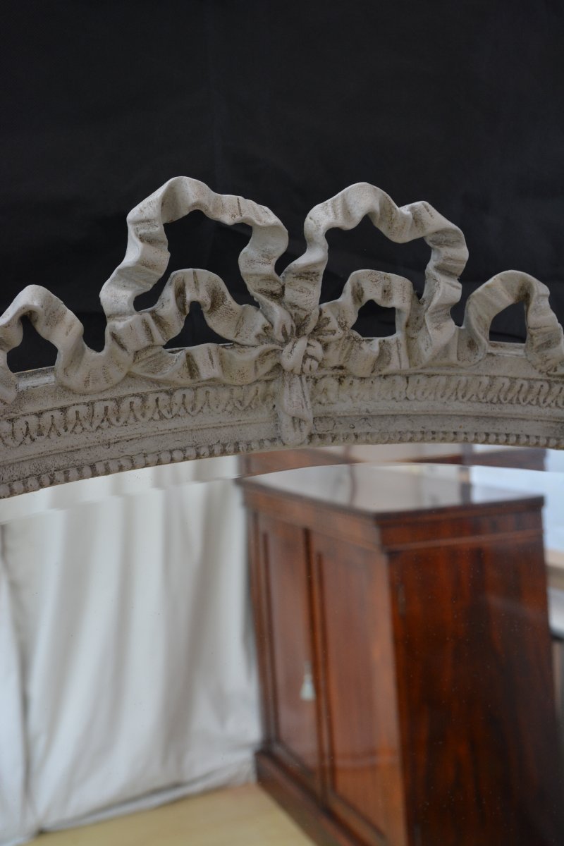 French Antique Wall Mirror H140cm - Image 12